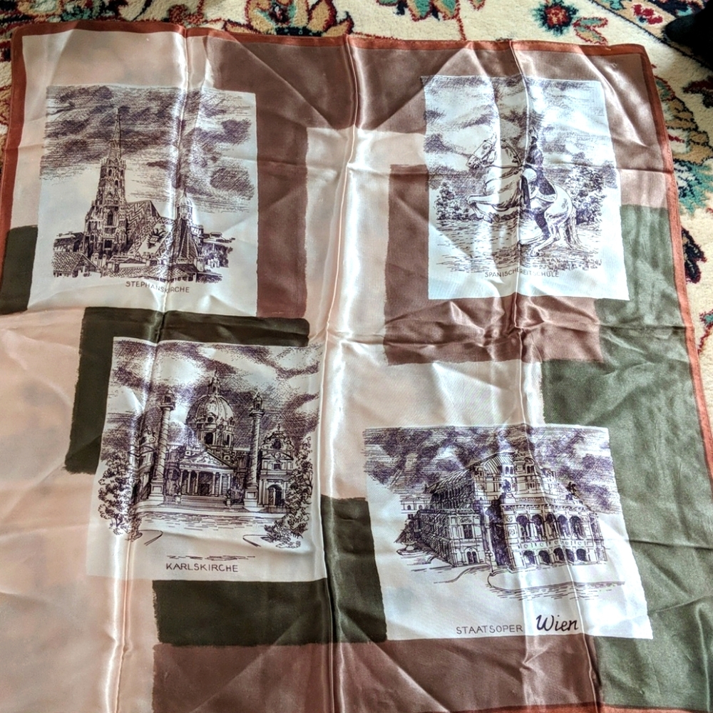 Vintage Wien  silk scarf
